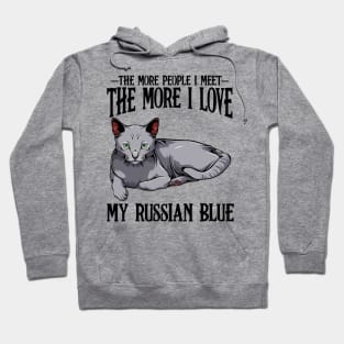 Russian Blue Cat Hoodie